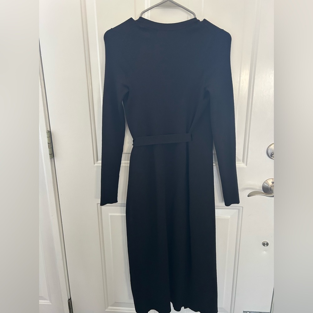 Banana Republic Women's Long Black Ribbed Sweater Wrap Size Small - Picture 8 of 12